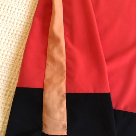 Coral and Navy Shift Dress - Picture 3 of 5